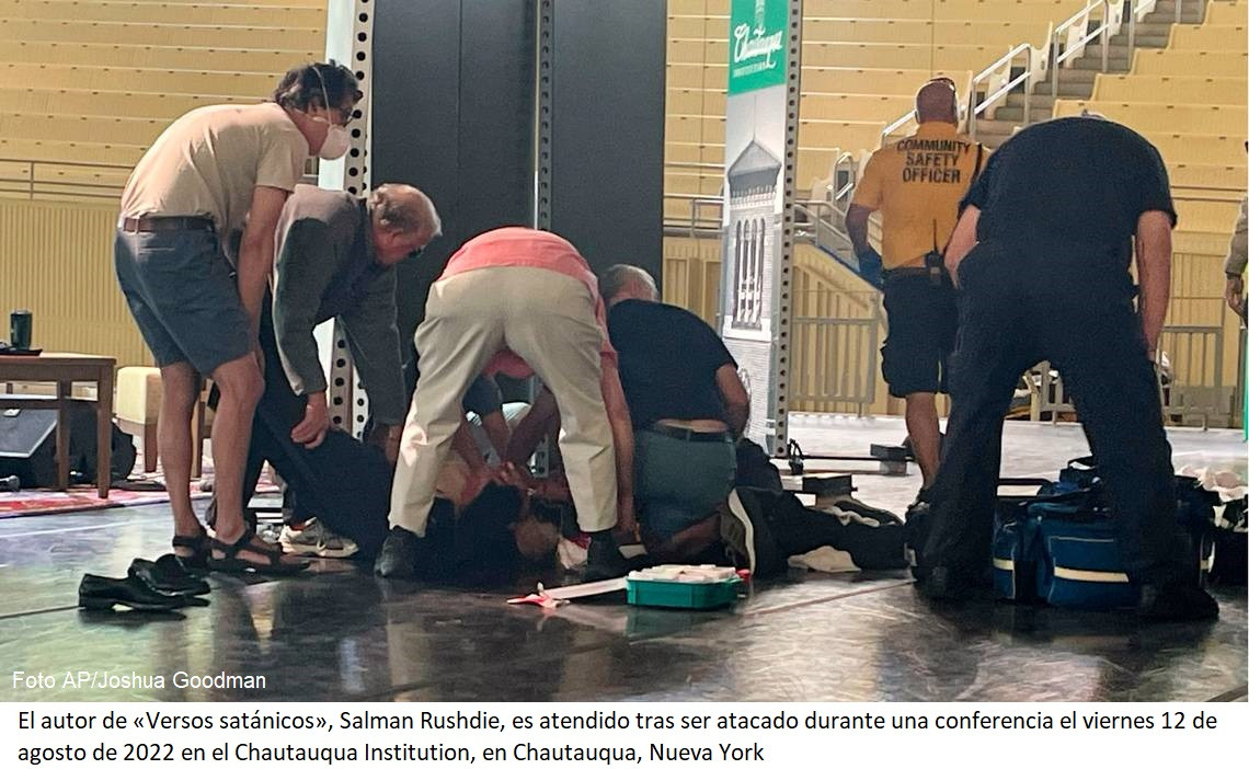 SALMAN RUSHDIE ATAQUE HERIDO