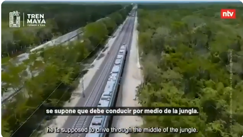 Tren maya captra de pantalla del video