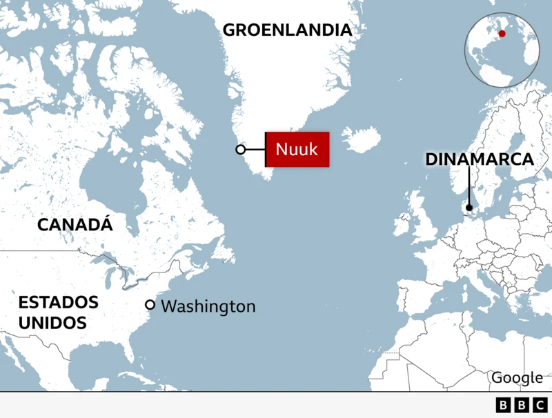 MAPA DE GROENLANDIA